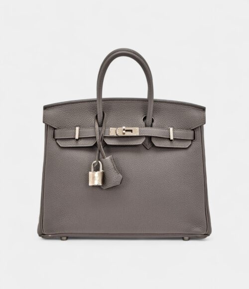 Hermès Etain Togo Birkin 25 Palladium Hardware