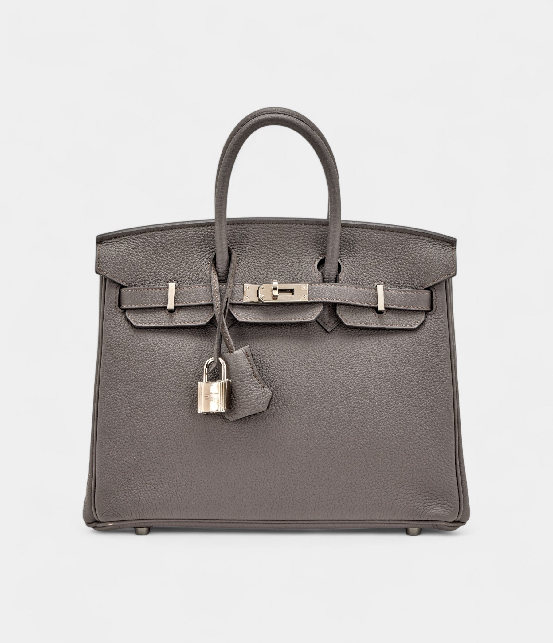 Hermès Etain Togo Birkin 25 Palladium Hardware