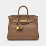 Hermès Etoupe Swift Birkin 25 Gold Hardware