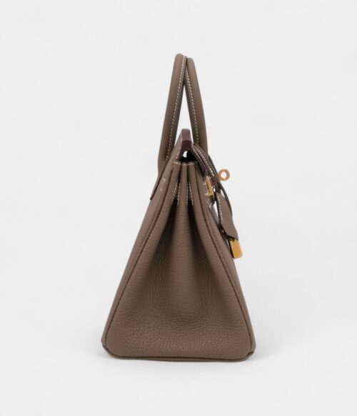 Hermès Etoupe Togo Birkin 25 Brushed Gold Hardware
