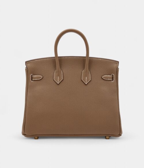 Hermès Etoupe Togo Birkin 25 Gold Hardware