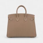Hermès Etoupe Togo Birkin 25 Gold Hardware