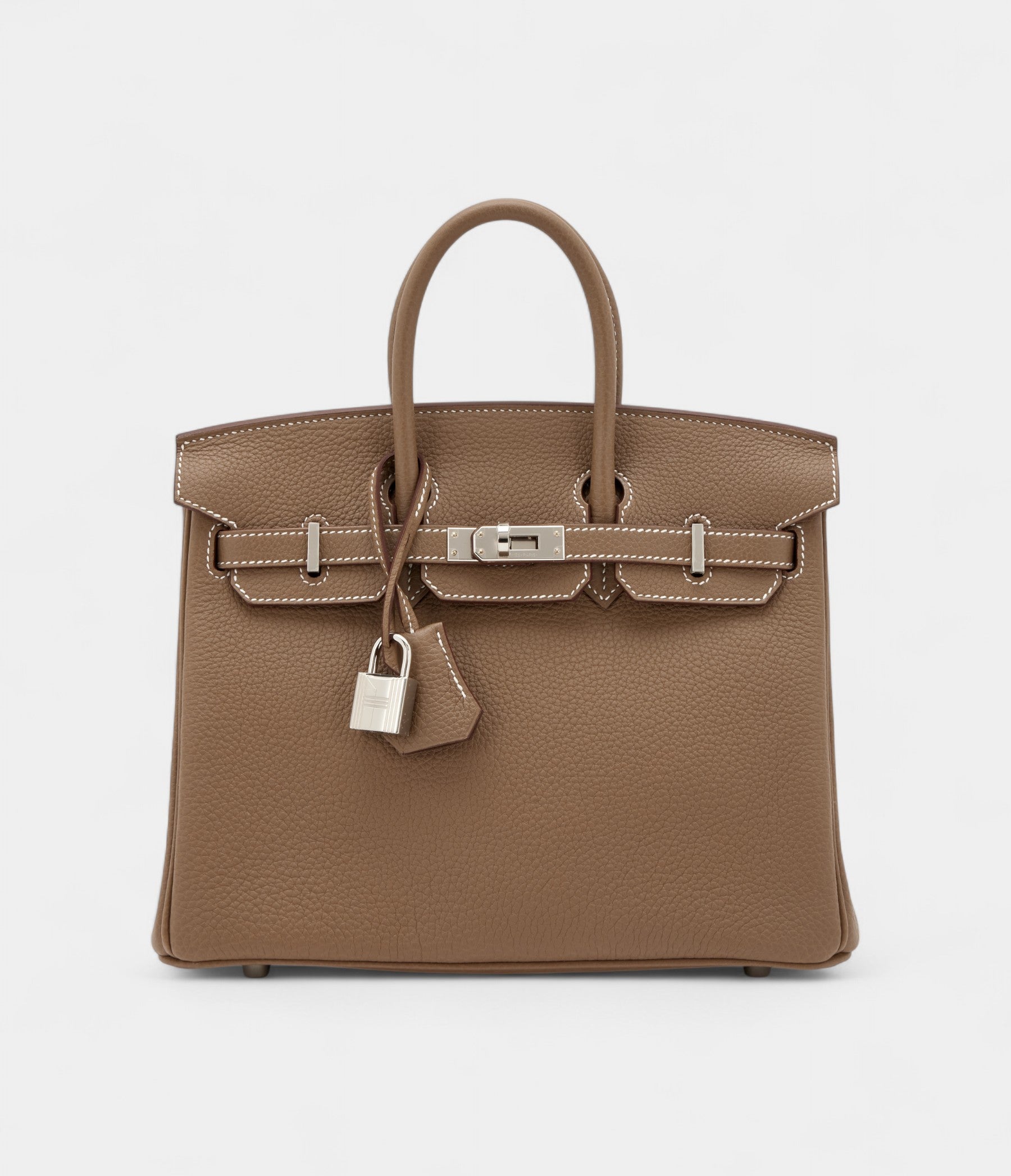 Hermès Etoupe Togo Birkin 25 Palladium Hardware