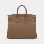 Hermès Etoupe Togo Birkin 25 Palladium Hardware