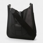 Hermès Evelyne Shoulder Bag in Black Epsom Leather