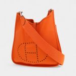 Hermès Evelyne Shoulder Bag in Orange Epsom Leather