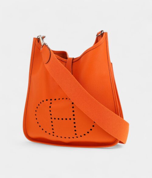 Hermès Evelyne Shoulder Bag in Orange Epsom Leather