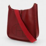 Hermès Evelyne Shoulder Bag in Red H Chamonix Leather