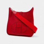 Hermès Evelyne Shoulder Bag in Red Piment Togo Leather