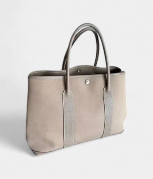 Hermès Garden Party Cloth Tote in Grey Bag