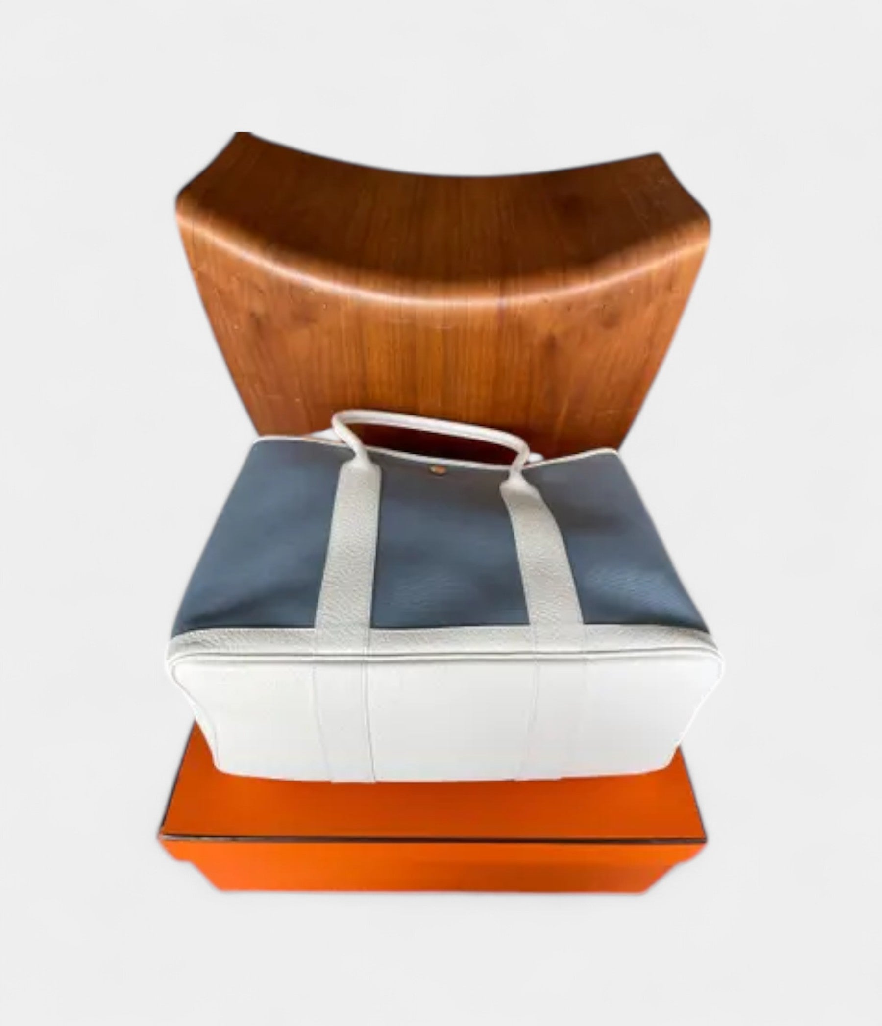Hermès Garden Party Leather Tote in Blue Elegance Bag