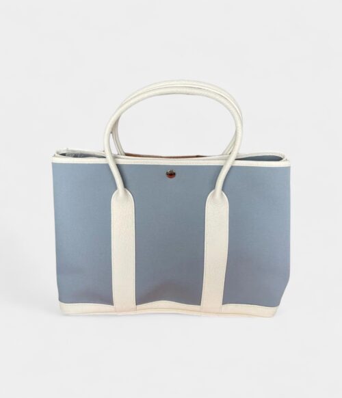 Hermès Garden Party Leather Tote in Blue Elegance Bag