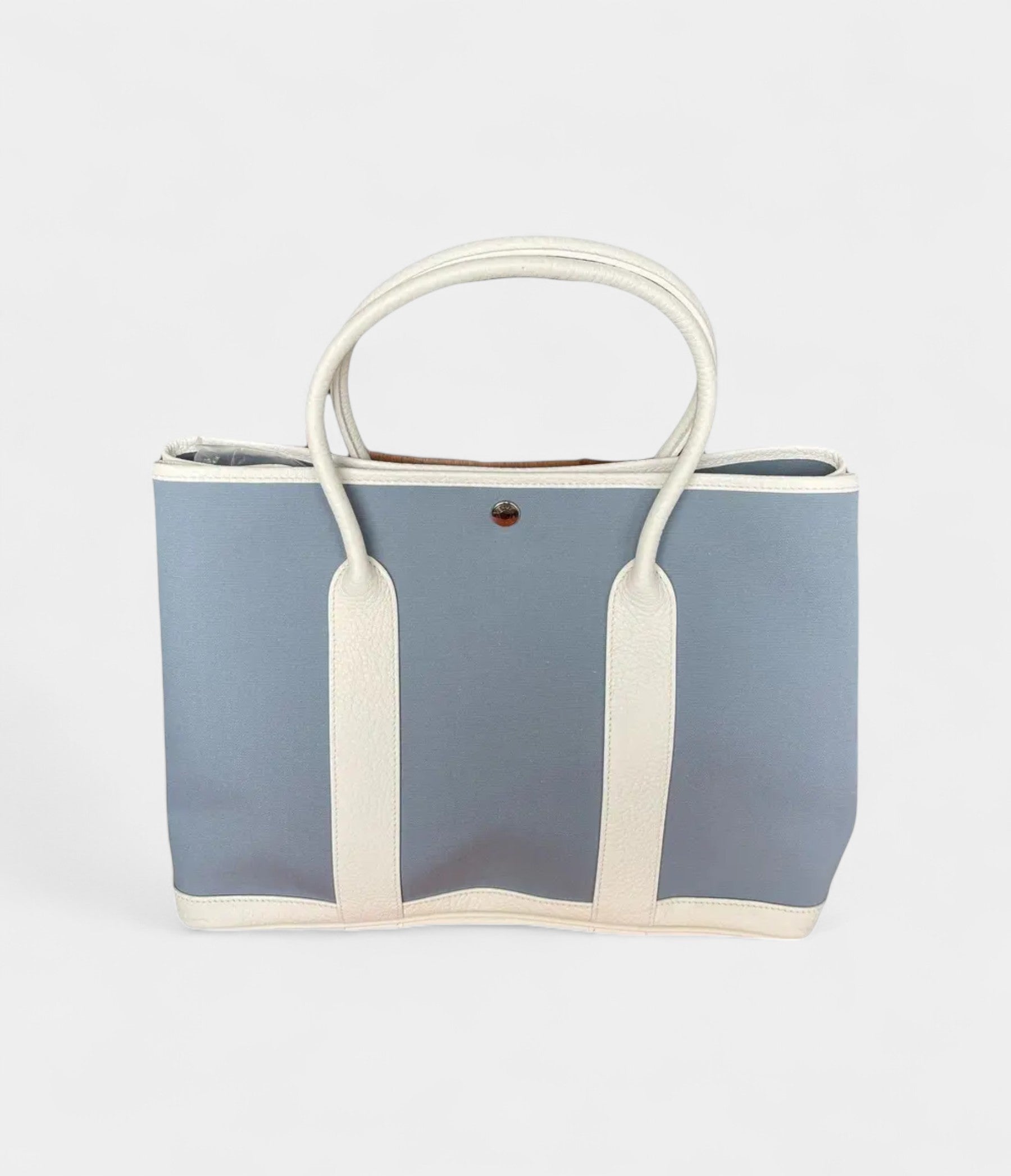 Hermès Garden Party Leather Tote in Blue Elegance Bag