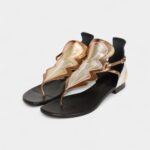 Hermès Garden Sandals Metallic Palladium Hardware 37