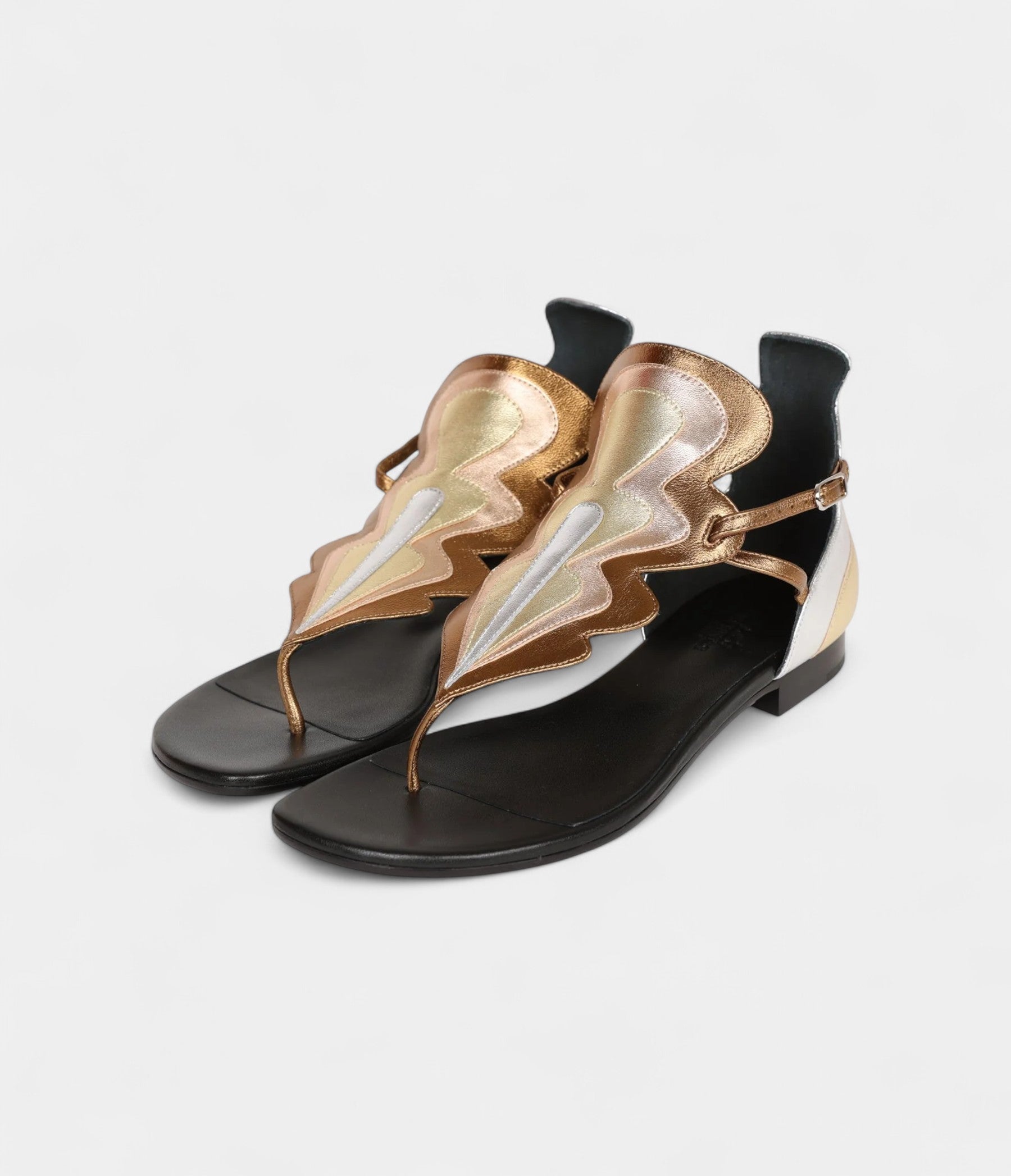 Hermès Garden Sandals Metallic Palladium Hardware 37