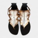 Hermès Garden Sandals Metallic Palladium Hardware 37