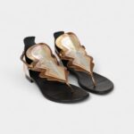 Hermès Garden Sandals Metallic Palladium Hardware 37