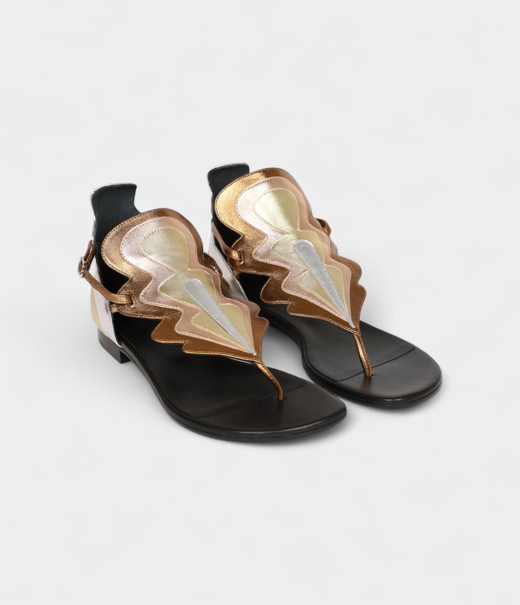 Hermès Garden Sandals Metallic Palladium Hardware 37