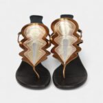 Hermès Garden Sandals Metallic Palladium Hardware 37
