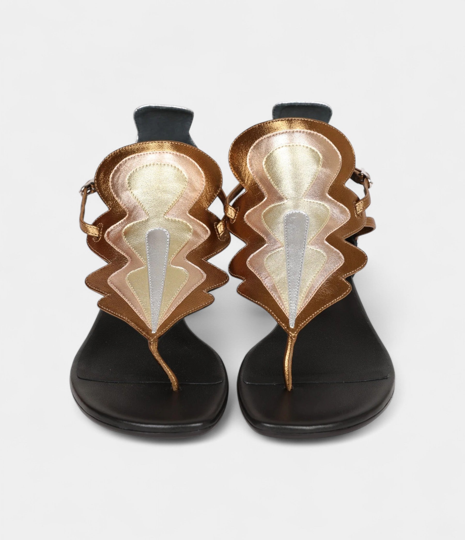 Hermès Garden Sandals Metallic Palladium Hardware 37