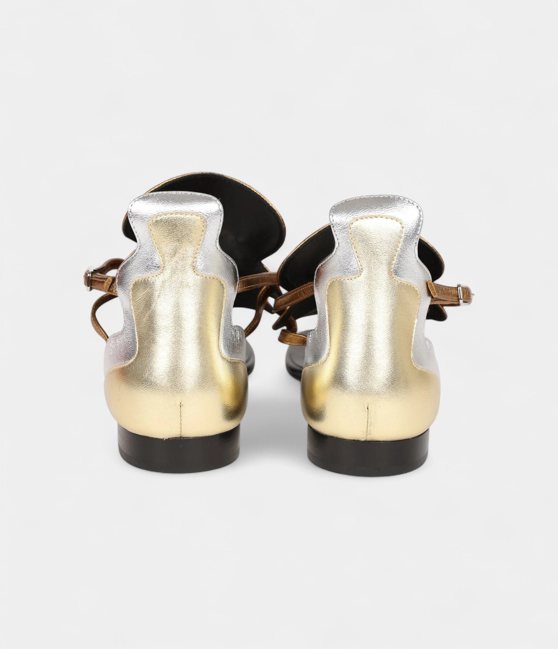 Hermès Garden Sandals Metallic Palladium Hardware 37