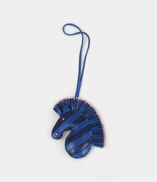 Hermès GeeGee Savannah Bag Charm PM Bleu Saphir Bleu France Mauve Sylvestre Milo Lambskin