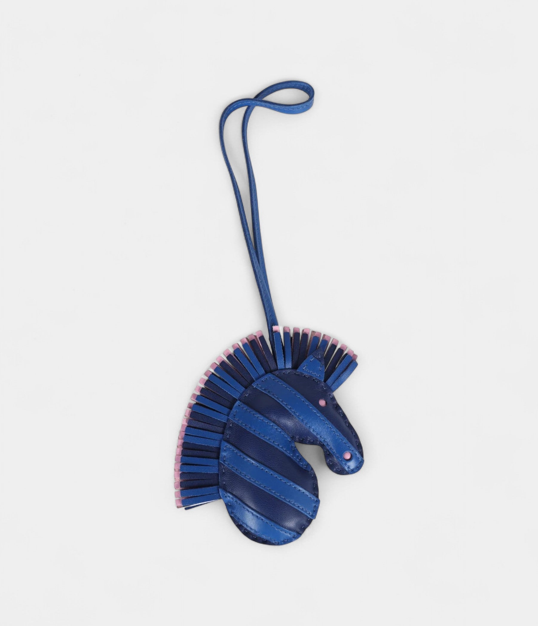 Hermès GeeGee Savannah Bag Charm PM Bleu Saphir Bleu France Mauve Sylvestre Milo Lambskin
