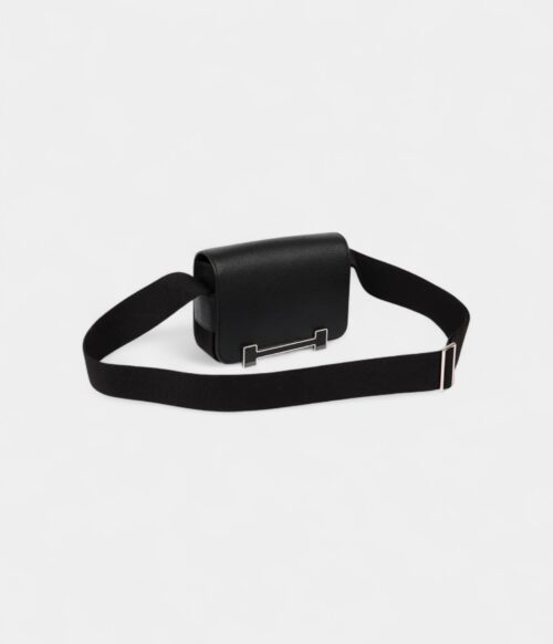 Hermès Geta Black Leather Crossbody Bag