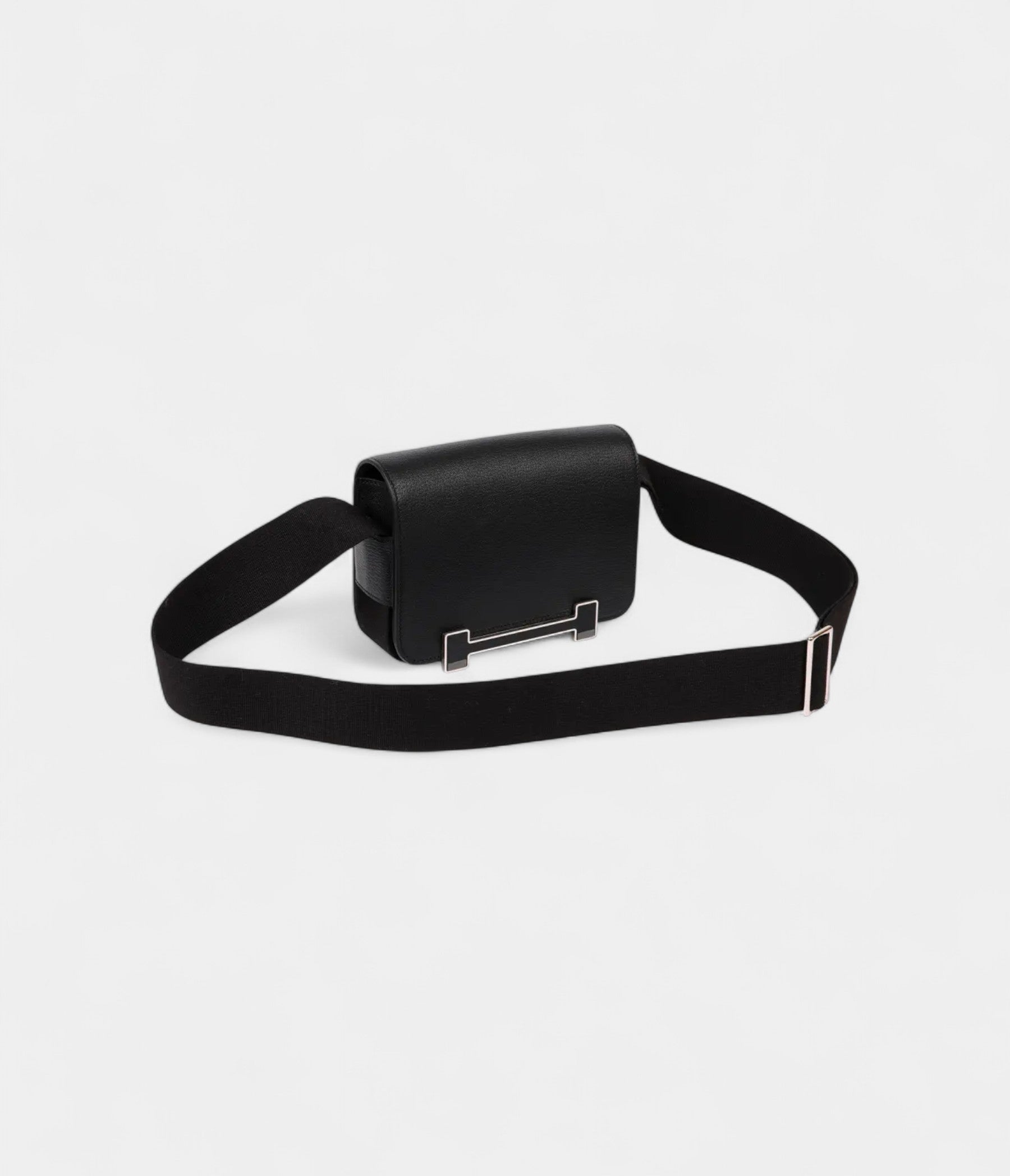 Hermès Geta Black Leather Crossbody Bag