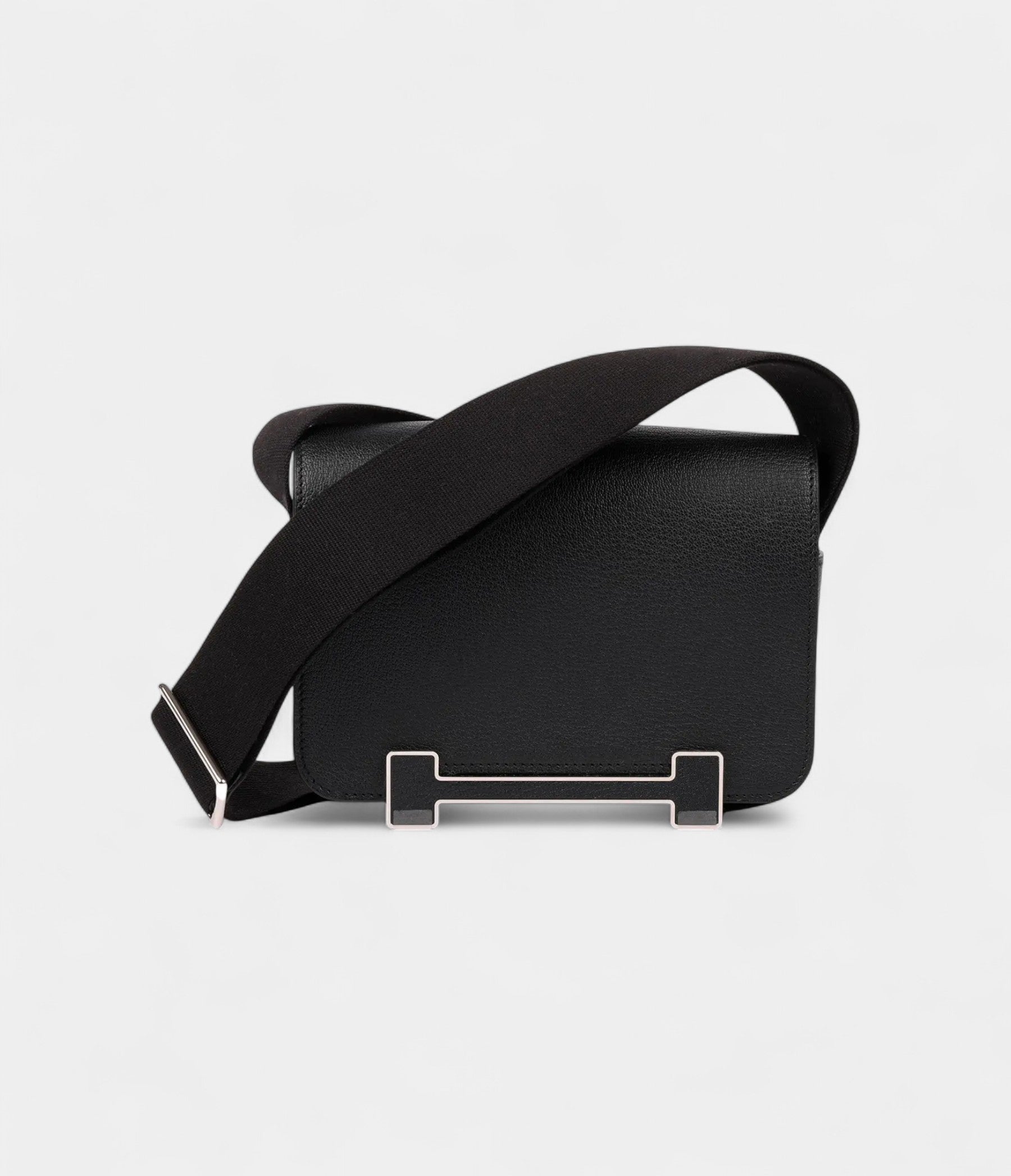 Hermès Geta Black Leather Crossbody Bag