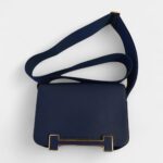 Hermès Geta Handbag in Navy Leather