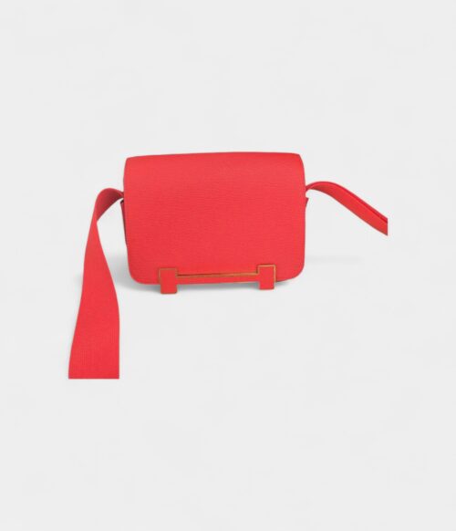 Hermès Geta Handbag in Red Leather