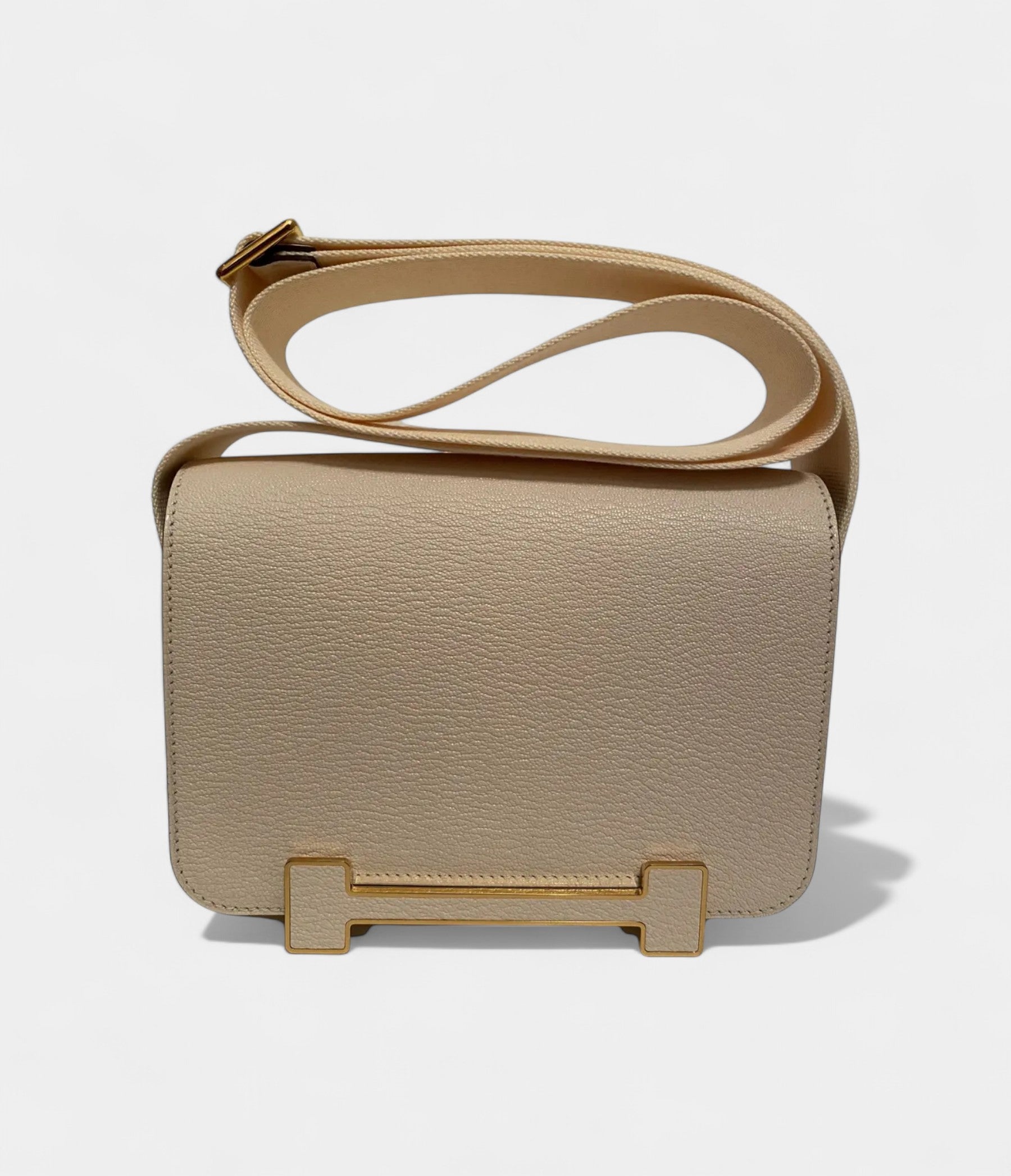 Hermès Geta White Leather Handbag
