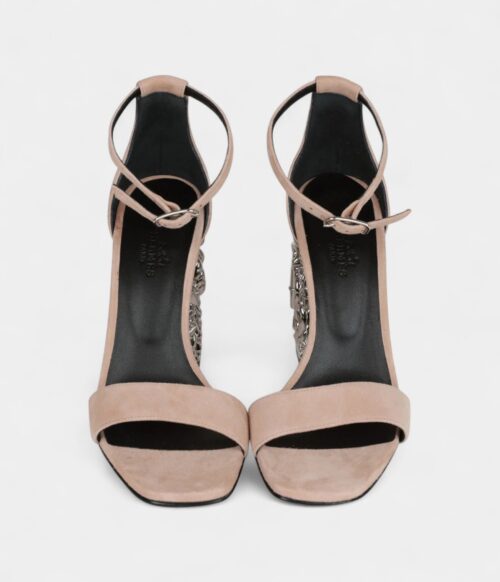 Hermès Glam 105 Sandals Beige Suede 38