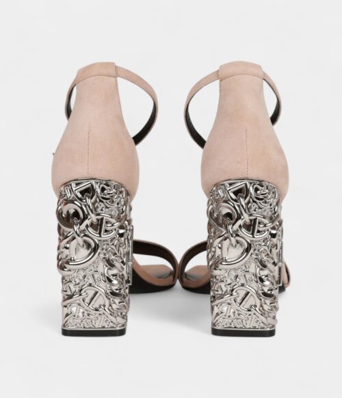 Hermès Glam 105 Sandals Beige Suede 38