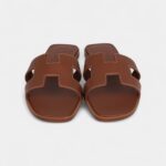 Hermès Oran Sandals Gold Box Calfskin 37.5 EU