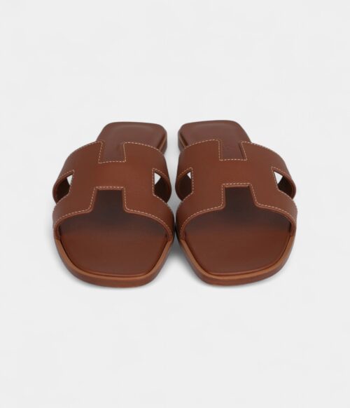 Hermès Oran Sandals Gold Box Calfskin 37.5 EU