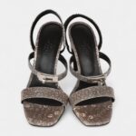 Hermès Glamour 95 Sandals Ombre Lizard Palladium Hardware 38 EU