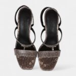 Hermès Glamour 95 Sandals Ombre Lizard Palladium Hardware 38 EU
