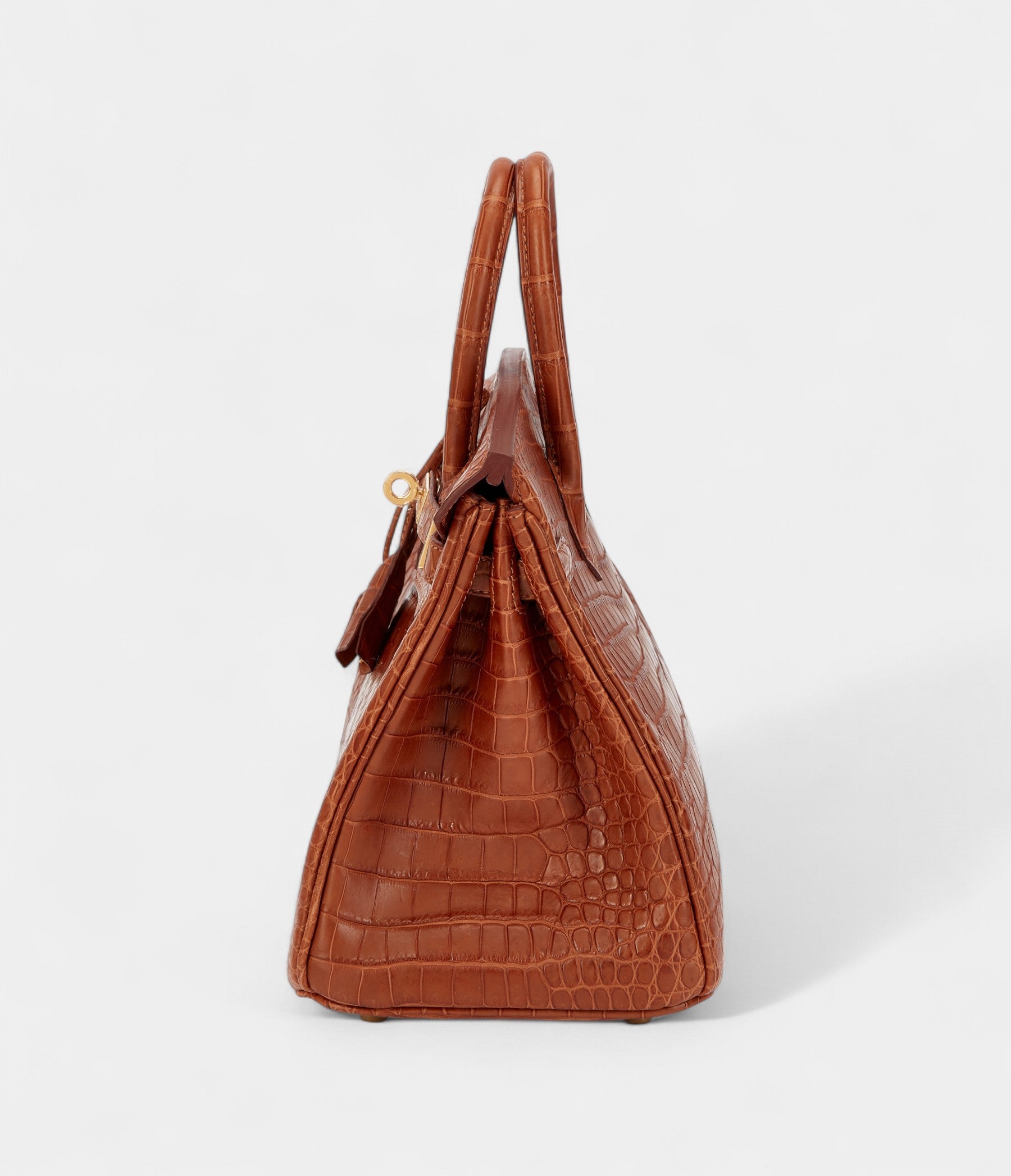 Hermès Gold Matte Porosus Crocodile Birkin 25 Gold Hardware