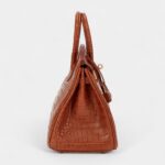 Hermès Gold Matte Porosus Crocodile Birkin 25 Gold Hardware
