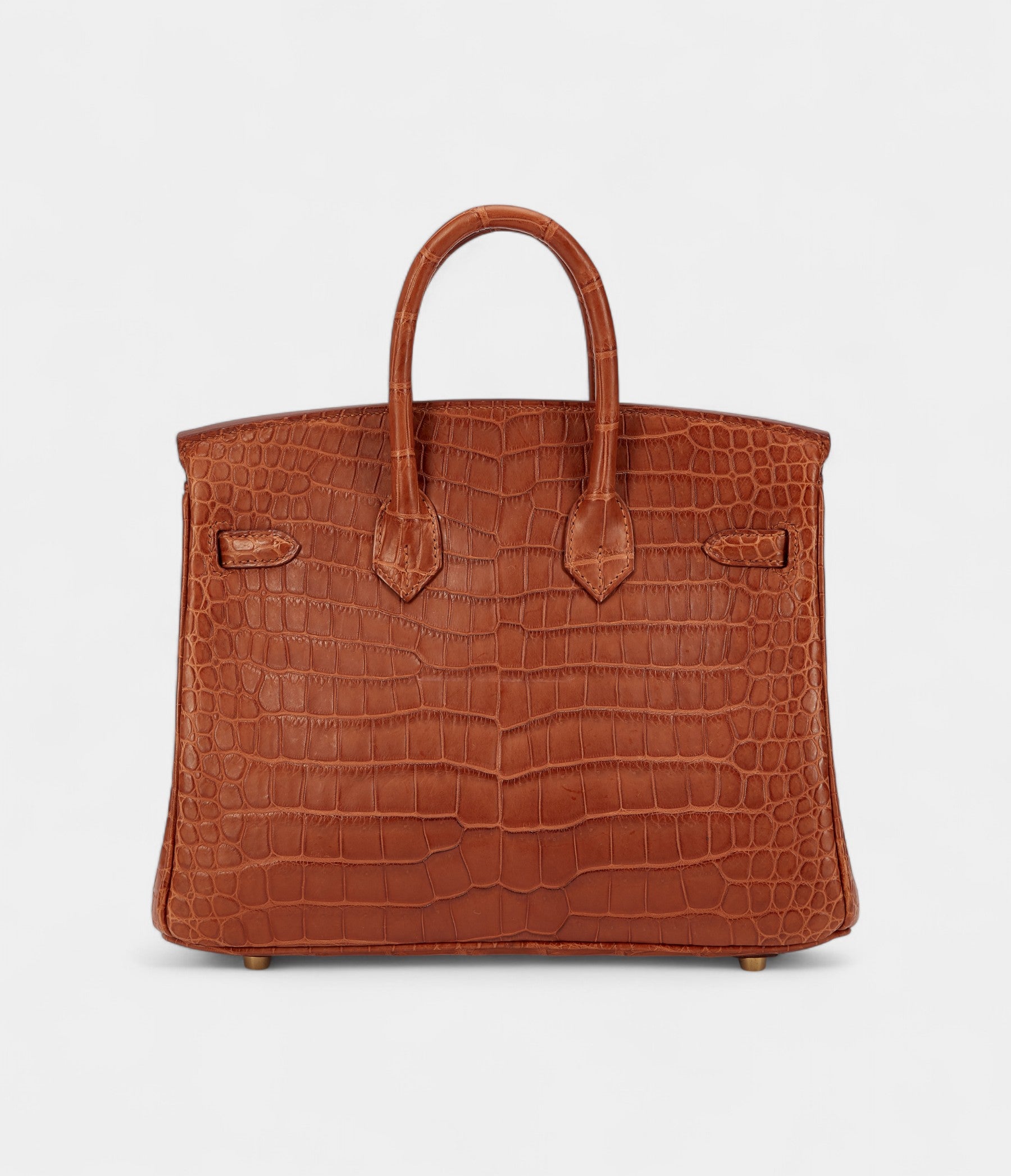 Hermès Gold Matte Porosus Crocodile Birkin 25 Gold Hardware