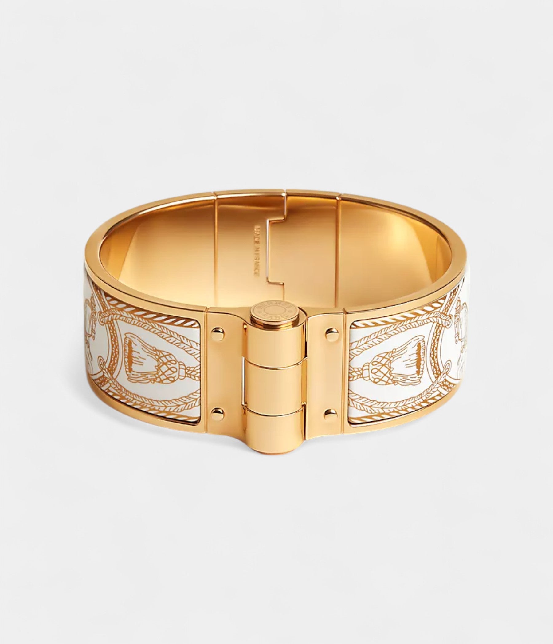 Hermès Grand Apparat Hinged Bracelet Orfèvre Jaune