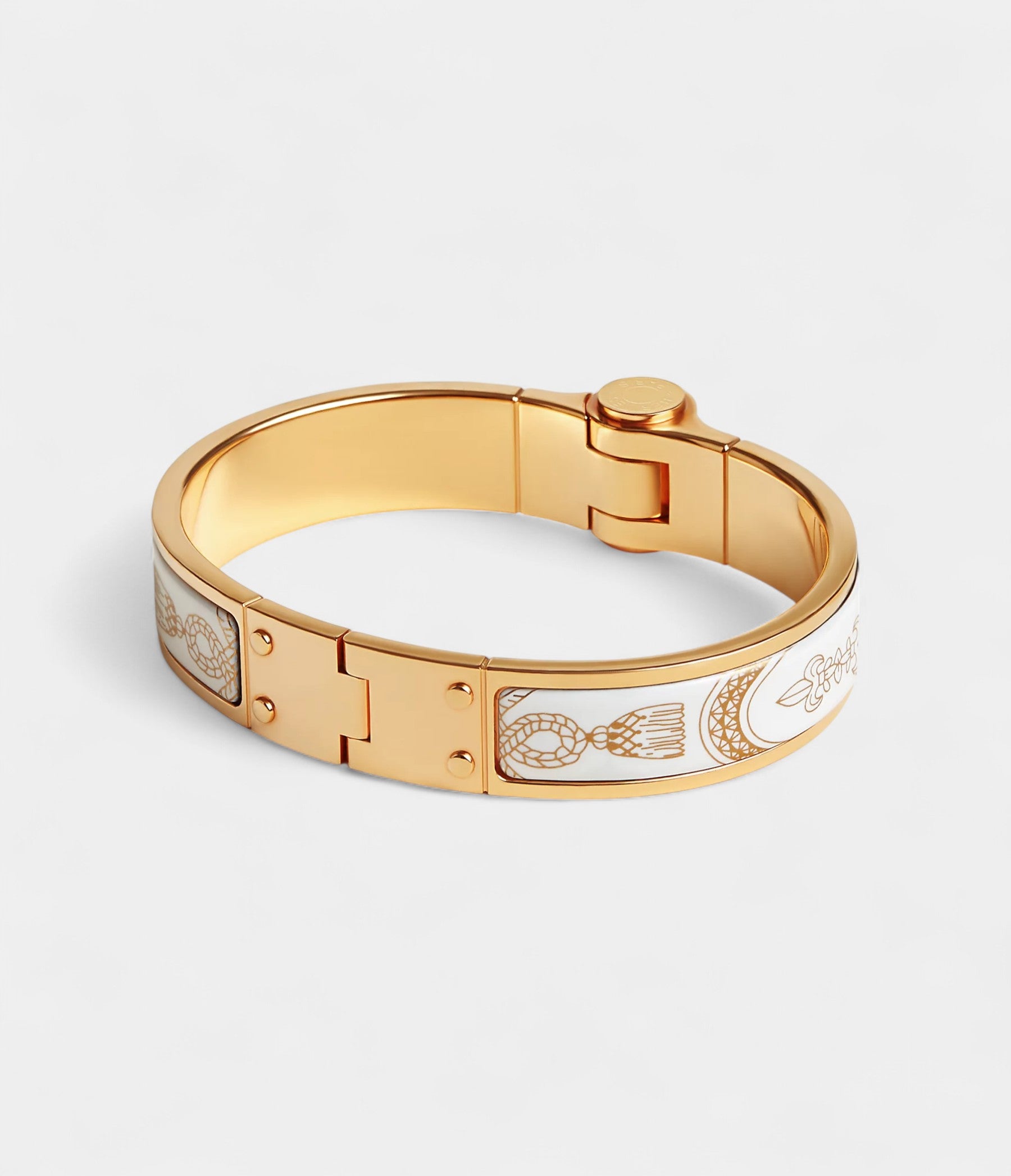 HermesGrandApparatHingedBracelet_OrfevreJauneorBlanc_1.jpg Hermès Grand Apparat Hinged Bracelet Orfèvre Jaune or Blanc