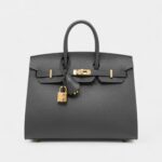 Hermès Graphite Madame Birkin 25 Sellier Gold Hardware