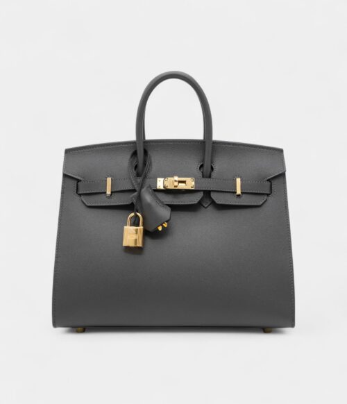 Hermès Graphite Madame Birkin 25 Sellier Gold Hardware