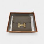 Hermès Grey Constance Leather Wallet