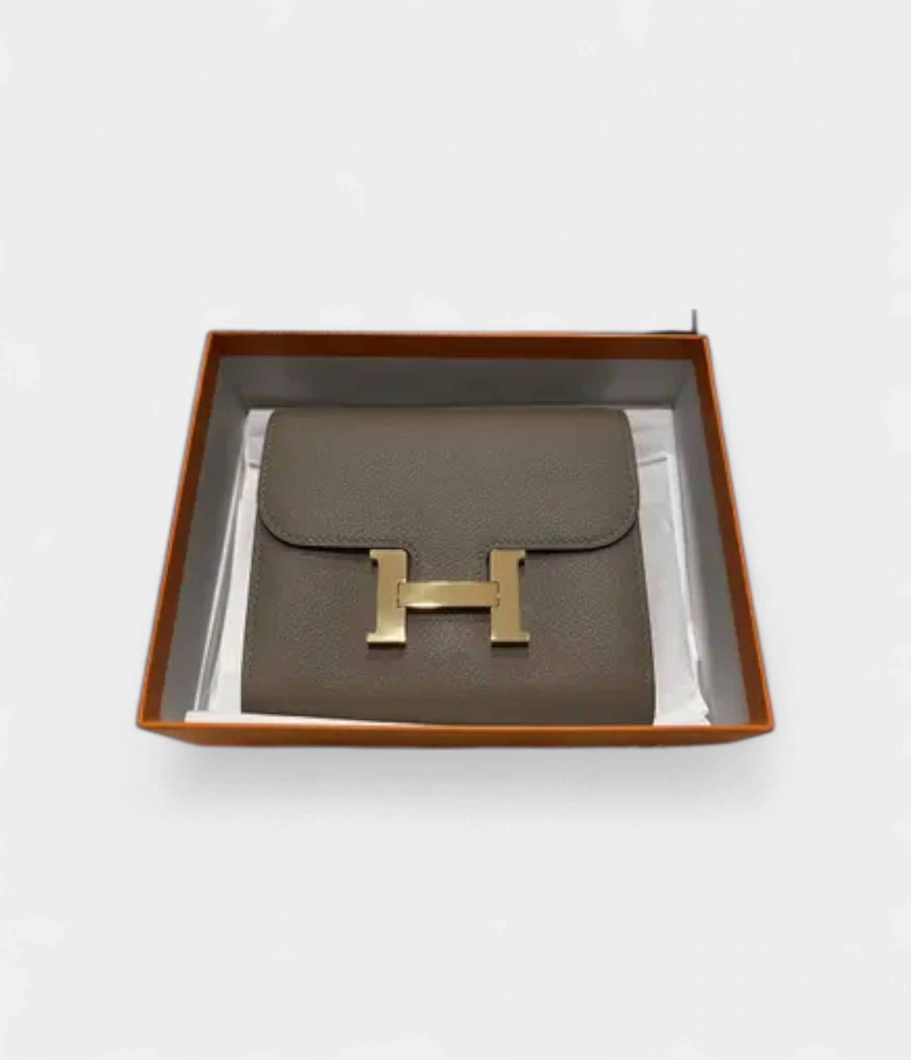 Hermès Grey Constance Leather Wallet