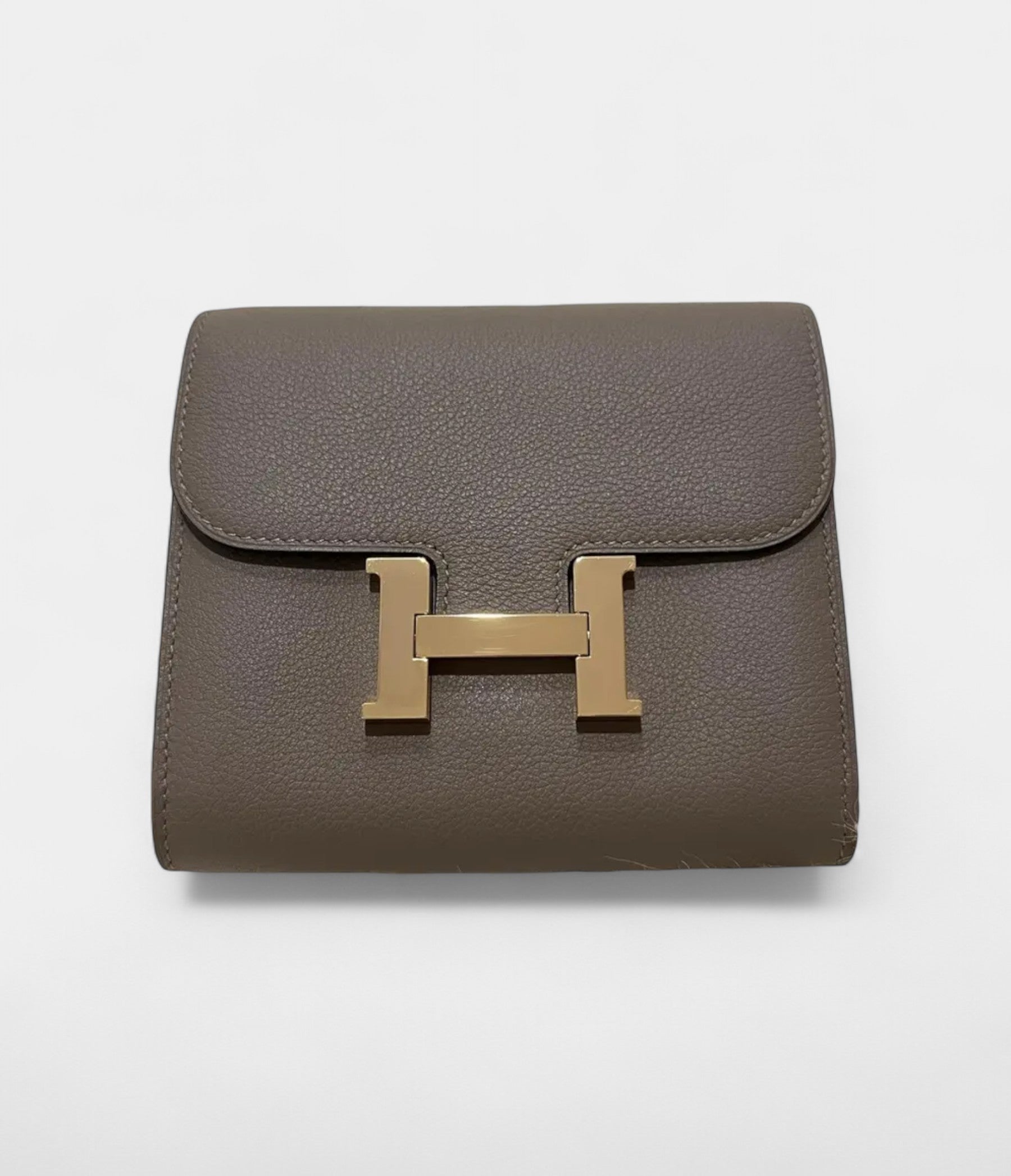 Hermès Grey Constance Leather Wallet