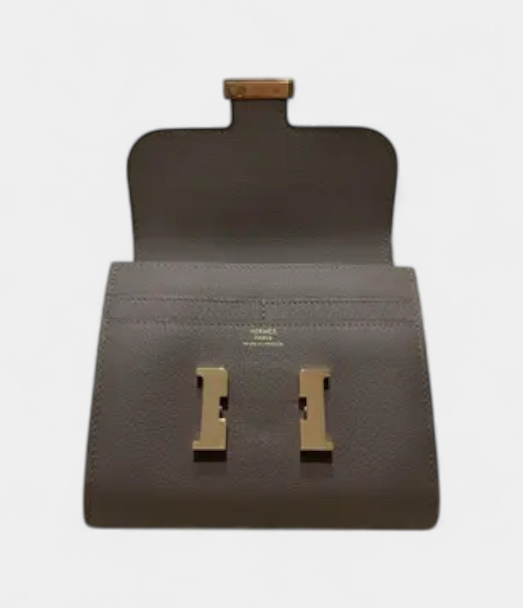 Hermès Grey Constance Leather Wallet
